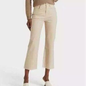 FRAME Le Jane Crop Tan‎ & White Stripe Denim Jeans Size 25